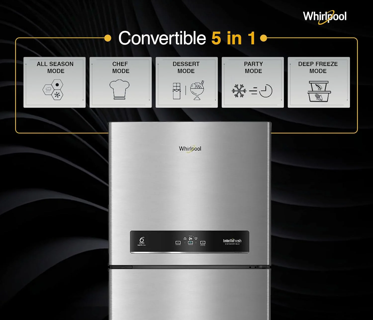 Whirlpool 467L 2star IntelliFresh Convertible Inverter Frost Free Double Door Refrigerator (IF INV CNV 515 ALPHA STEEL (21695)) - Image 7