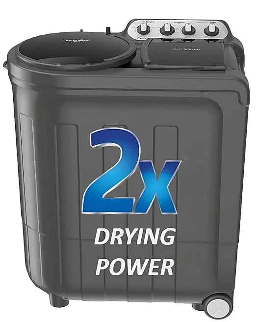 Whirlpool 7.5 Kg 5 Star Turbo Dry Semi-Automatic Top Loading Washing Machine ( ACE 7.5 TRB DRY MAX Grey Dazzle, 5 YR, 10 MIN Quick Drying)