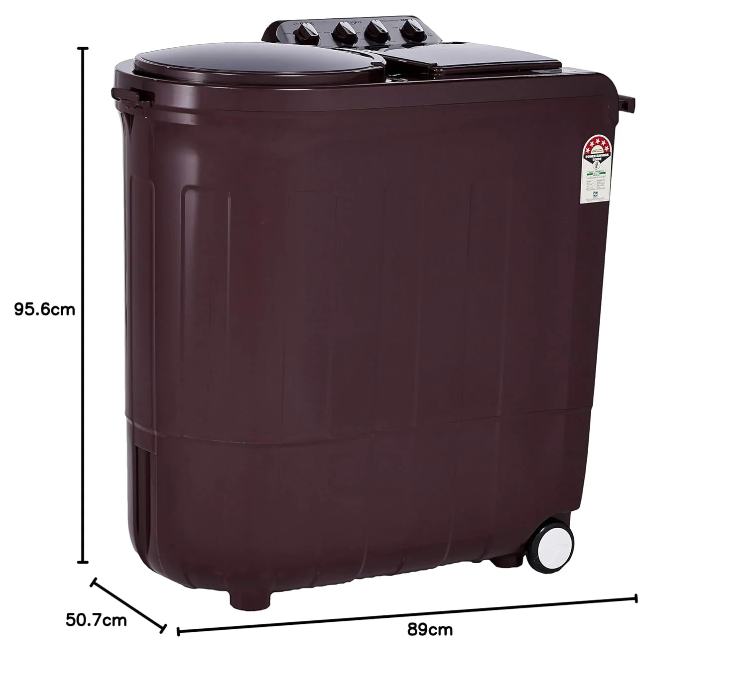 Whirlpool 8.5 Kg 5 Star Semi-Automatic Top Loading Washing Machine (ACE 8.5 TURBO DRY, Wine Dazzle) - Image 2