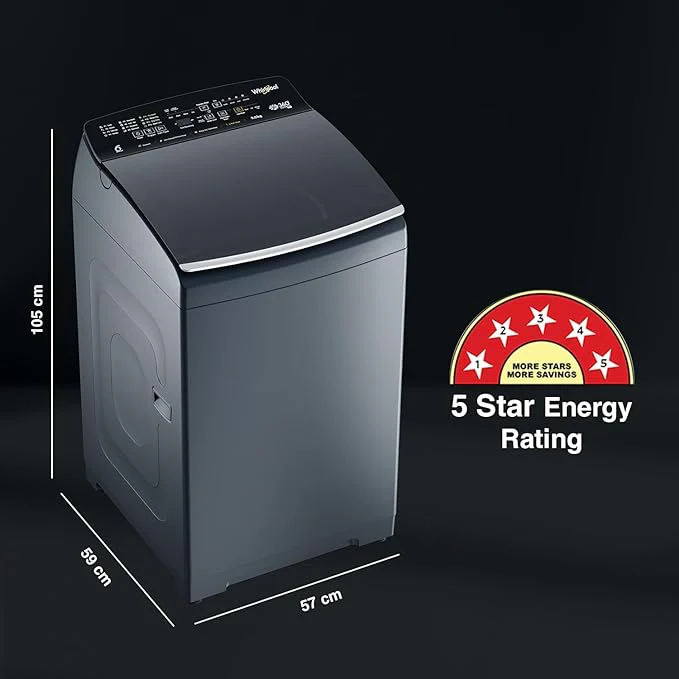 Whirlpool 9 Kg 5 Star Bloomwash Pro Fully-Automatic Top Loading Washing Machine - Built In Heater (360 BW PRO H 9.0 MIDNIGHT GREY (31602)) - Image 2