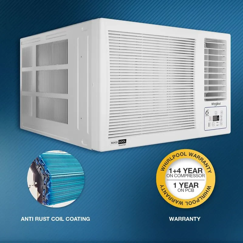 Whirlpool Magicool 1.5 Tons 3 Star Inverter 4 In 1 Convertible Window, 6th Sense, Ultra Chill, Anti Rust Coil Coating Air Conditioner (W6O2PP0) - 2026 Model, White - Image 4
