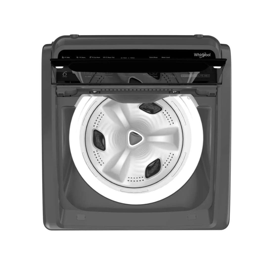 Whirlpool Whitemagic Elite 7kg 5 Star Fully Automatic Top-Load Washing Machine - Grey - Image 4
